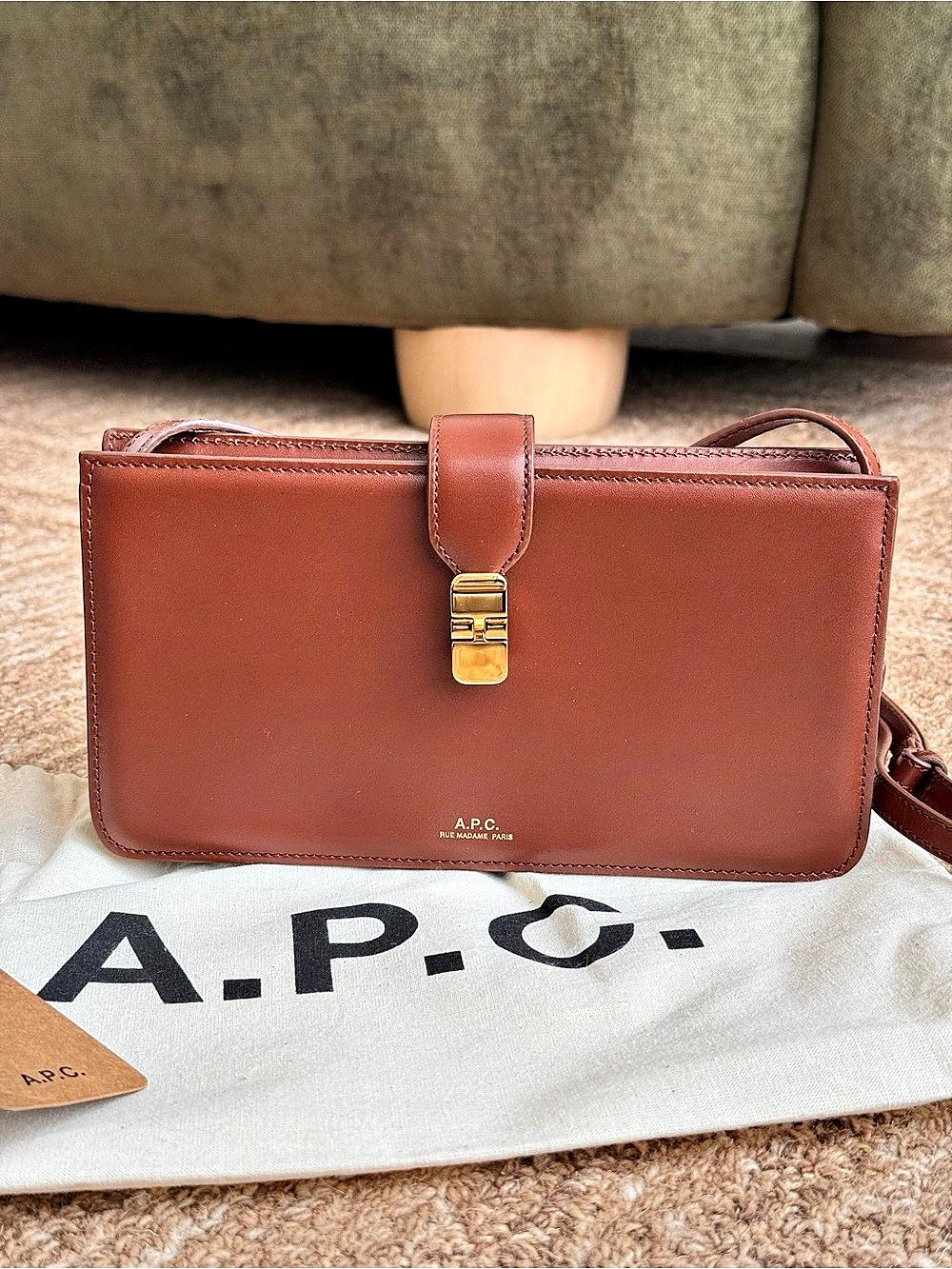 A.P.C. Grace Clutch on strap NWT